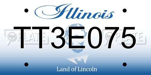 TT3E075 Illinois License Plate