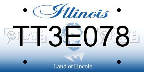 TT3E078 Illinois License Plate