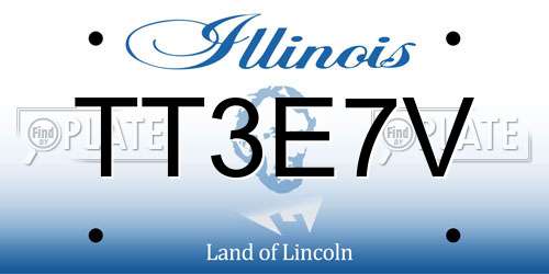 TT3E7V Illinois License Plate