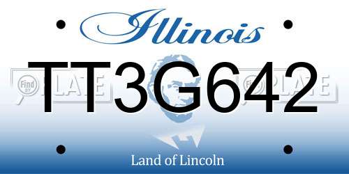 TT3G642 Illinois License Plate