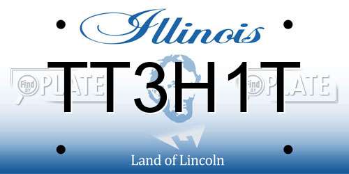 TT3H1T Illinois License Plate