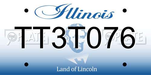 TT3T076 Illinois License Plate