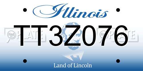 TT3Z076 Illinois License Plate