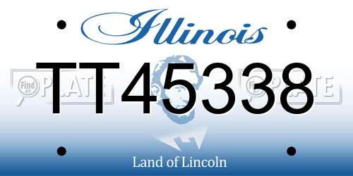 TT45338 Illinois License Plate