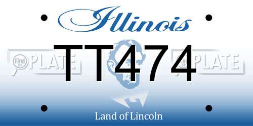 TT474 Illinois License Plate