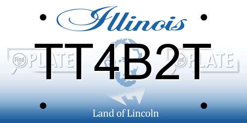 TT4B2T Illinois License Plate