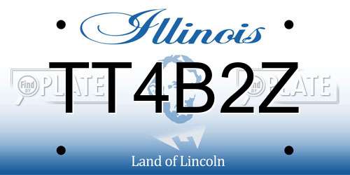 TT4B2Z Illinois License Plate