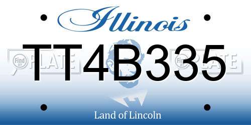 TT4B335 Illinois License Plate