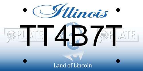 TT4B7T Illinois License Plate