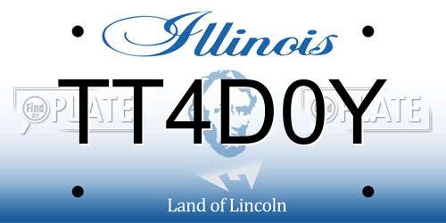 TT4D0Y Illinois License Plate