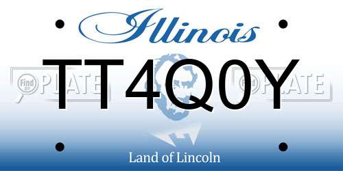 TT4Q0Y Illinois License Plate