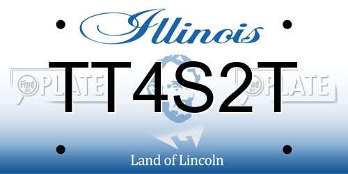 TT4S2T Illinois License Plate