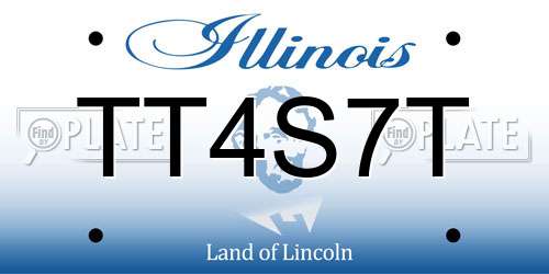 TT4S7T Illinois License Plate