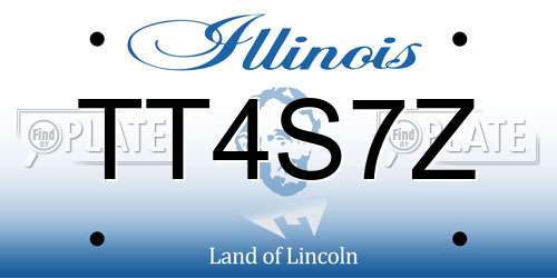 TT4S7Z Illinois License Plate