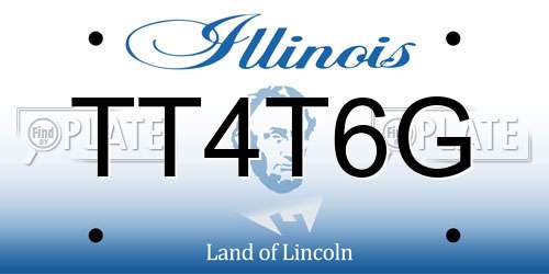 TT4T6G Illinois License Plate