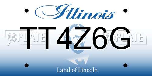TT4Z6G Illinois License Plate