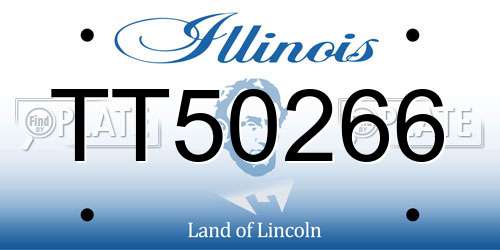 TT50266 Illinois License Plate