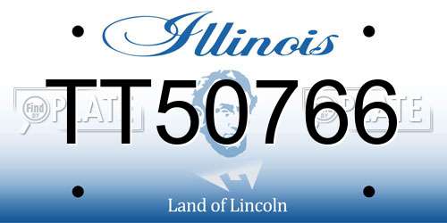TT50766 Illinois License Plate