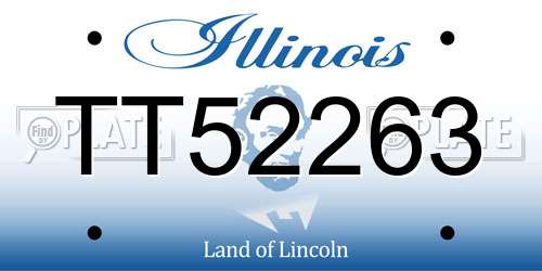 TT52263 Illinois License Plate