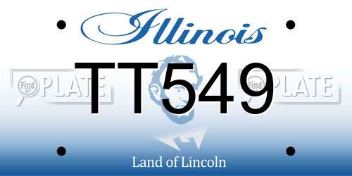 TT549 Illinois License Plate