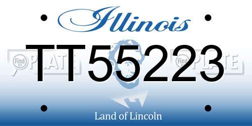 TT55223 Illinois License Plate