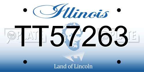 TT57263 Illinois License Plate