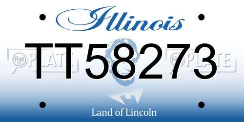 TT58273 Illinois License Plate