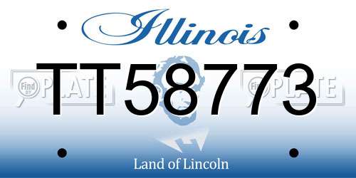 TT58773 Illinois License Plate