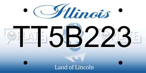 TT5B223 Illinois License Plate