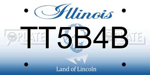 TT5B4B Illinois License Plate