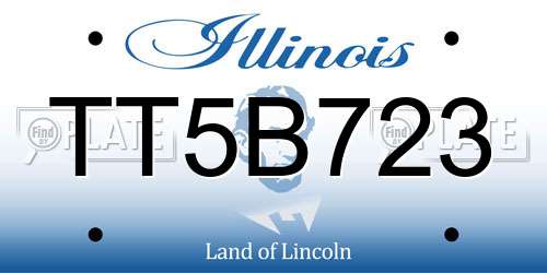 TT5B723 Illinois License Plate
