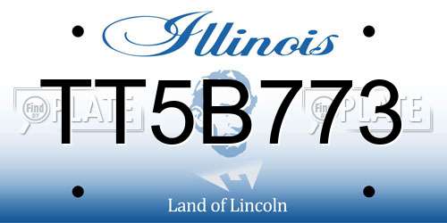 TT5B773 Illinois License Plate