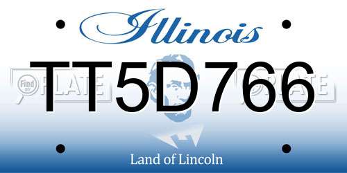 TT5D766 Illinois License Plate
