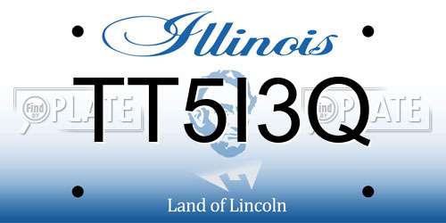 TT5I3Q Illinois License Plate