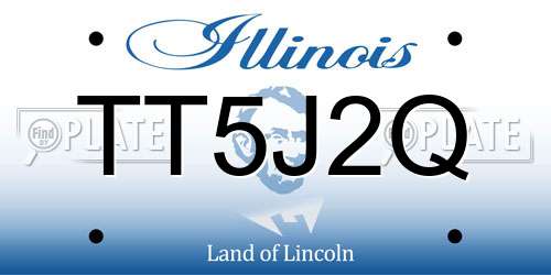 TT5J2Q Illinois License Plate