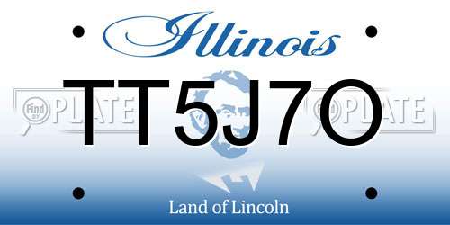 TT5J7O Illinois License Plate