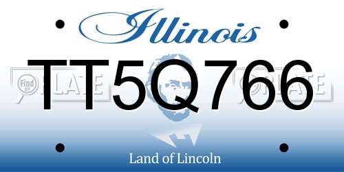 TT5Q766 Illinois License Plate