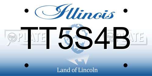 TT5S4B Illinois License Plate