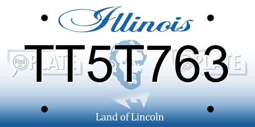 TT5T763 Illinois License Plate