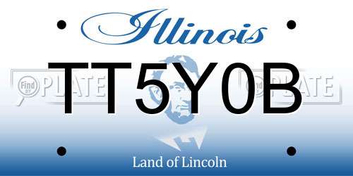 TT5Y0B Illinois License Plate