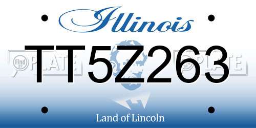 TT5Z263 Illinois License Plate