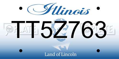 TT5Z763 Illinois License Plate