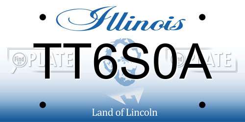 TT6S0A Illinois License Plate