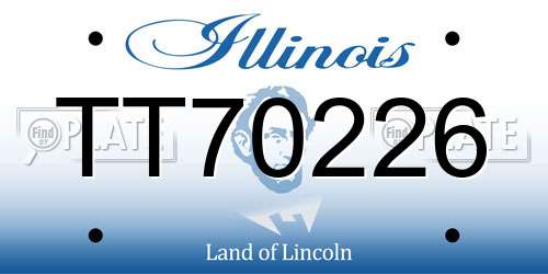 TT70226 Illinois License Plate