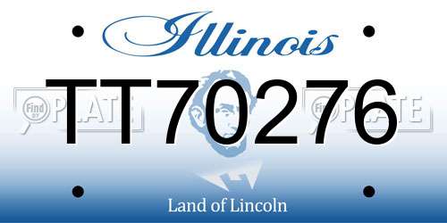 TT70276 Illinois License Plate
