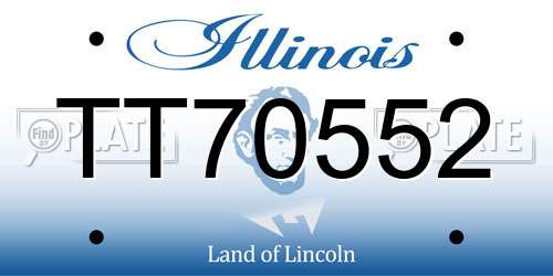 TT70552 Illinois License Plate
