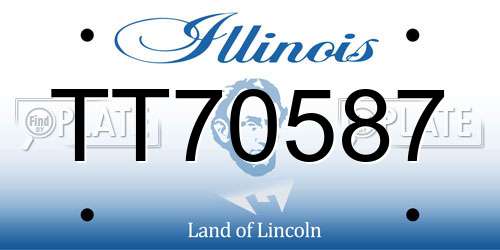 TT70587 Illinois License Plate