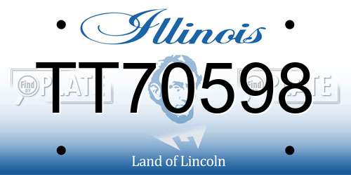 TT70598 Illinois License Plate
