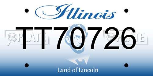 TT70726 Illinois License Plate