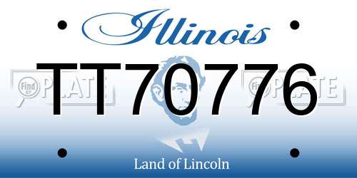 TT70776 Illinois License Plate